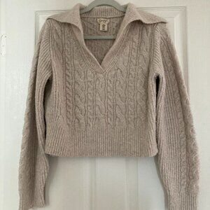Jessica Simpson Cropped Sweater Beige EUC Size M
